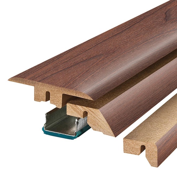 PERFORMANCE ACCESSORIES Bolero 0.75 in. T x 2.37 in. W x 78.7 in. L Textured Wood Look Laminate Moulding/Trim 4 in 1 Molding
