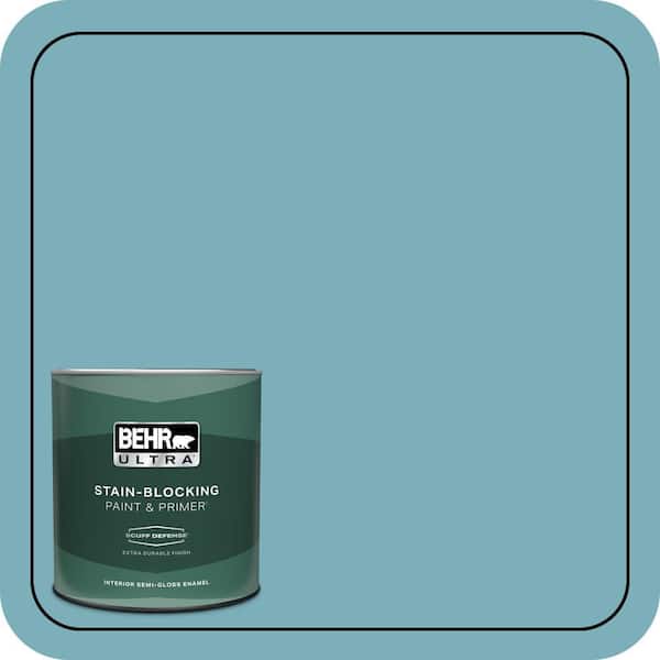 BEHR ULTRA 1 qt. #520F-4 November Skies Extra Durable Semi-Gloss Enamel Interior Paint & Primer