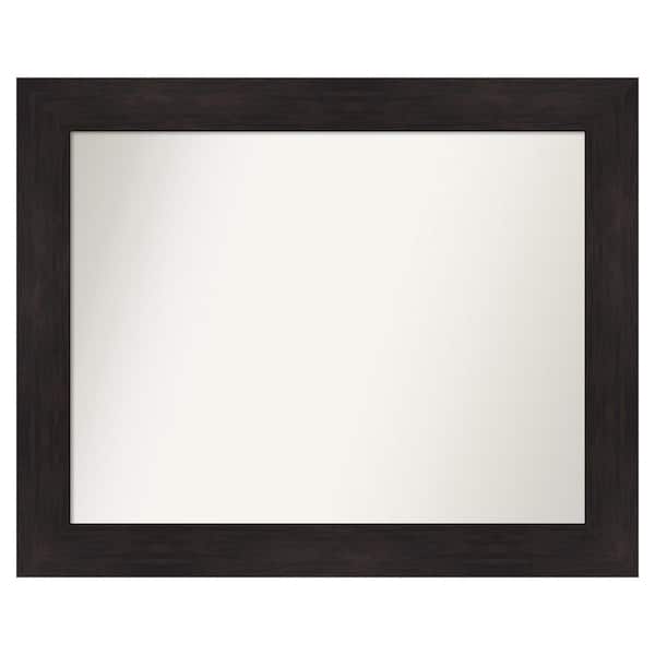 Amanti Art Furniture Espresso 35.75 in. x 28.75 in. Custom Non-Beveled Satin Recyled Polystyrene Bathroom Vanity Wall Mirror