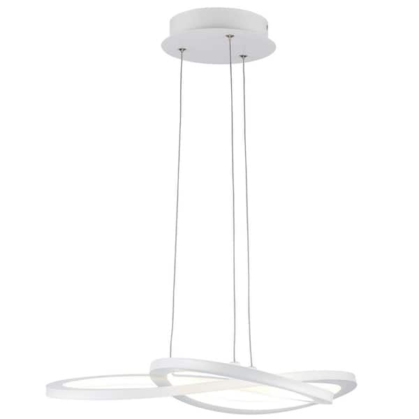 Mullan Lighting MLBP004PCWTE Maris Pendant White GL025 AND GLWP01PCWTE