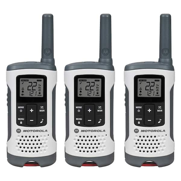 MOTOROLA Talkabout T260TP Rechargeable 2-Way Radio, White (3-Pack)