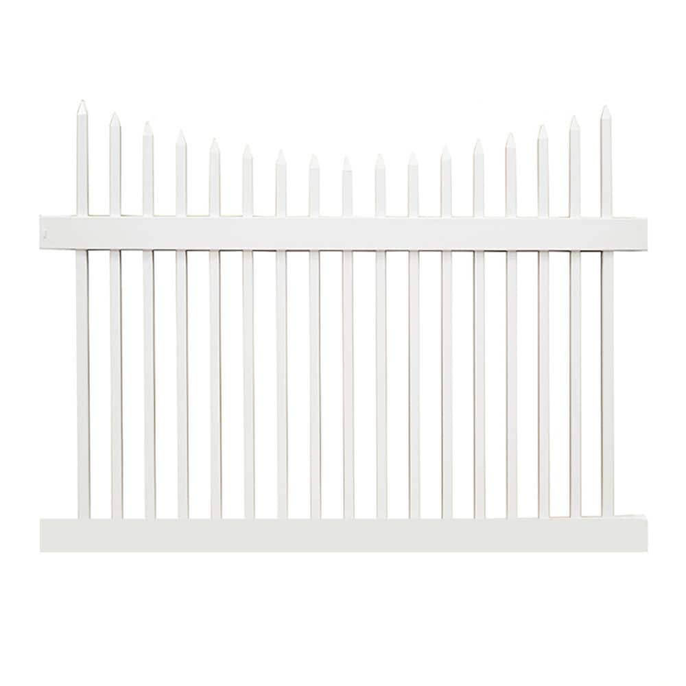 Stratford 4 ft. H x 6 ft. W White Vinyl Picket Fence Panel Kit price history on PriceWatchPro