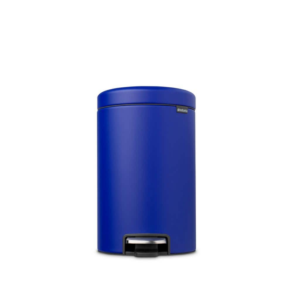 Brabantia NewIcon 3.2 Gal. (12 l) Mineral Powerful Blue Step On Trash ...