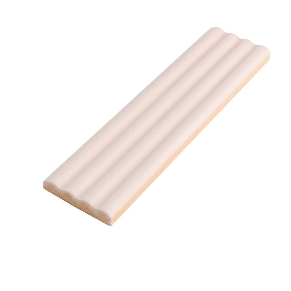Matte Pink Ceramic Subway Tile Trim 1.97'' x 7.87''