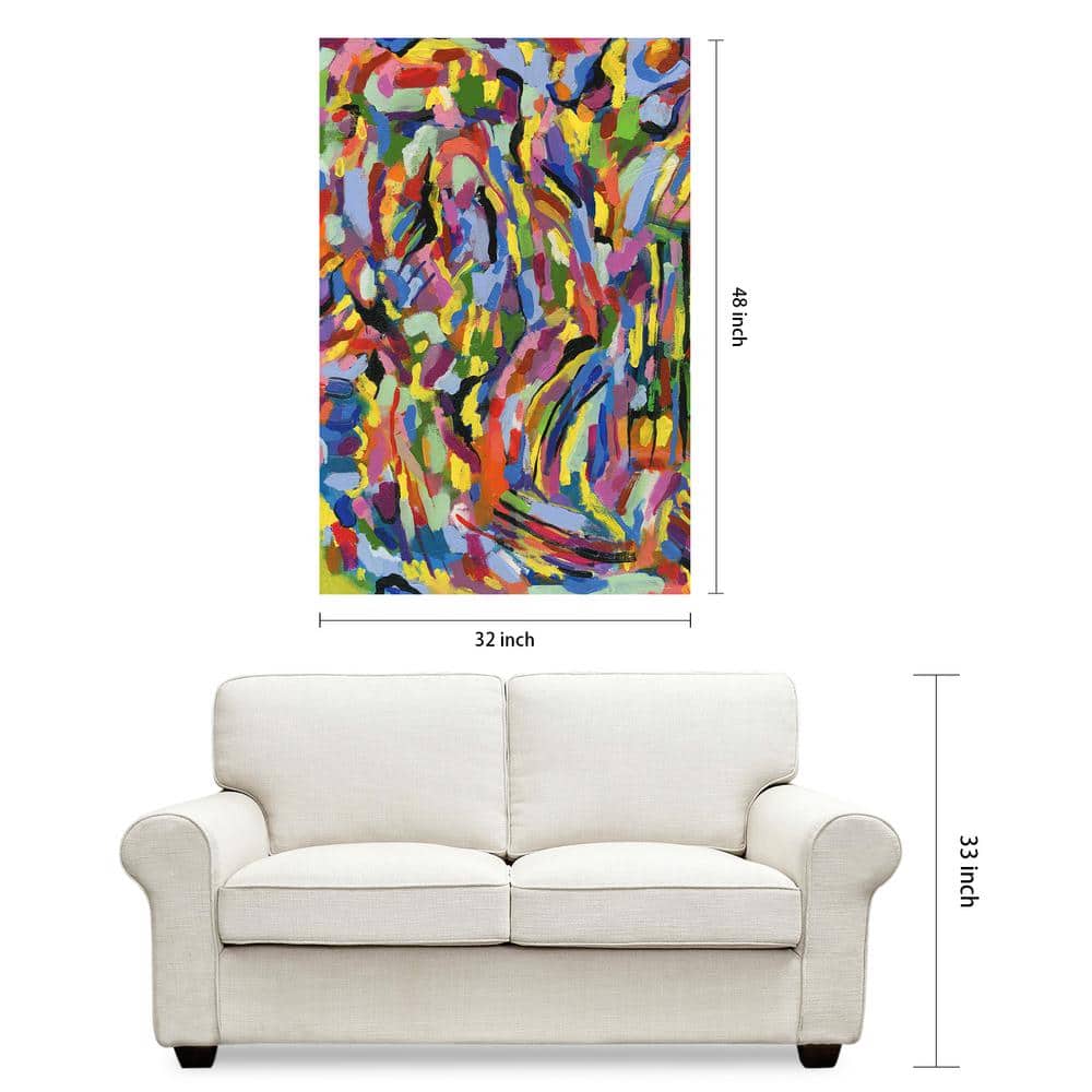 Rules of the Rainbow I Multicolor Tempered Glass Abstract Wall Art