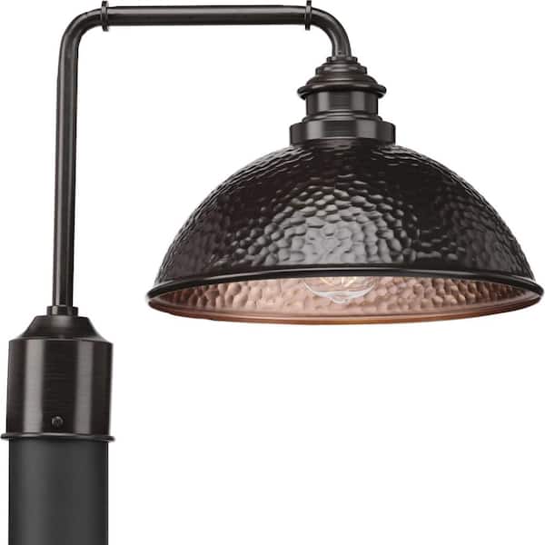 Progress Lighting Englewood Collection 1-Light Antique Bronze Farmhouse Outdoor Post Lantern Light