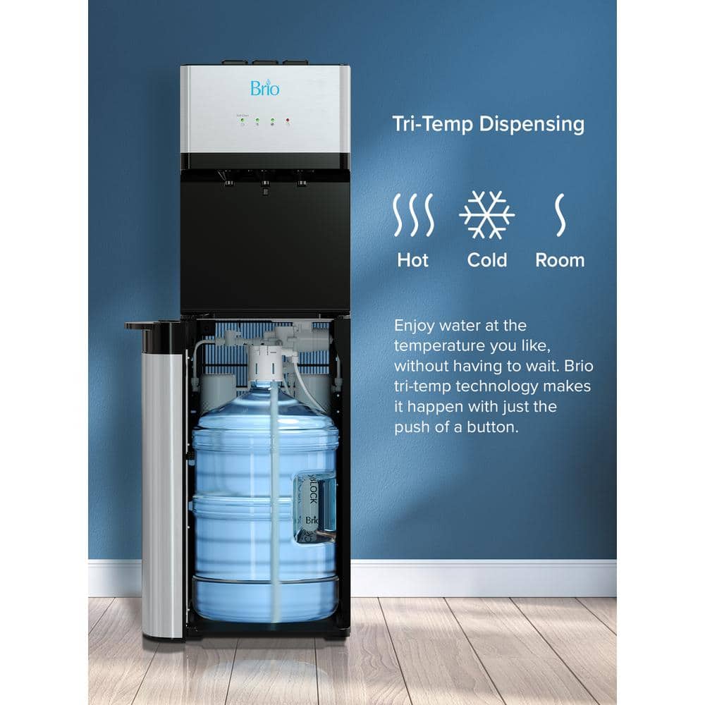 Stainless Steel Bottom Loading Tri-Temperature Water Dispenser