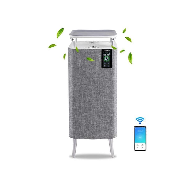 5597 sq. ft. HEPA-True Whole House Air Purifier in Silver with Wi-Fi Control. 12 Hr Timer,PM 2.5 Monitor