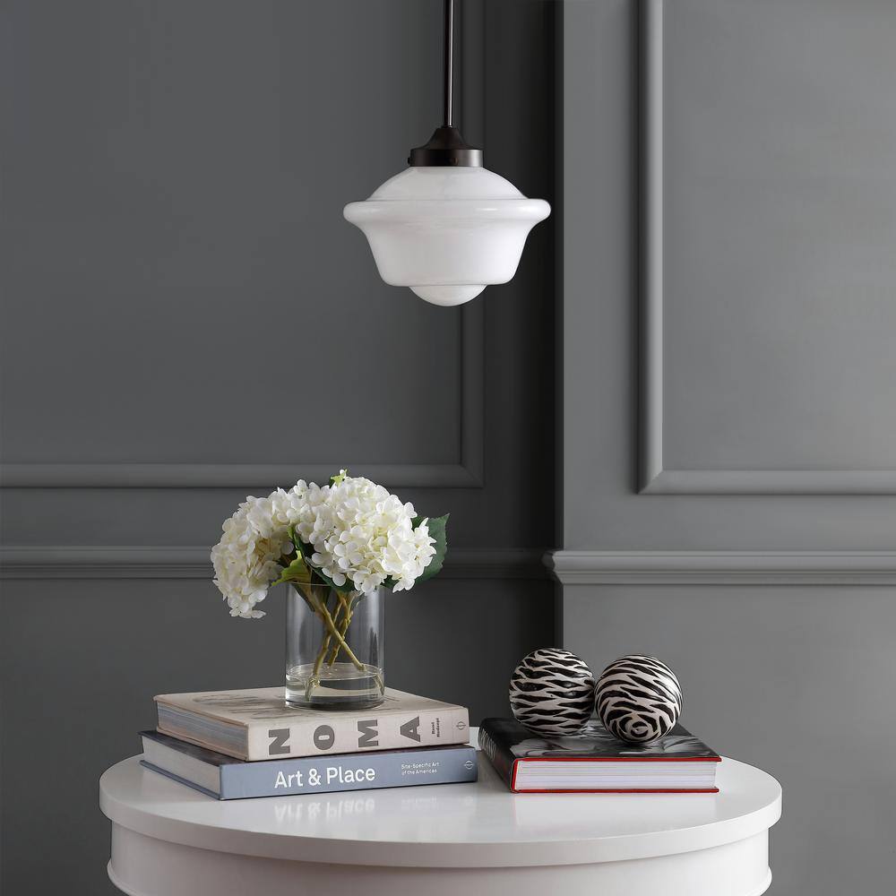 Kurtz 9.5" Oil Rubbed Bronze Adjustable Schoolhouse LED Pendant