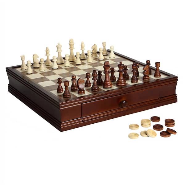 Hathaway Prodigy Wood Chess and Checkers Set