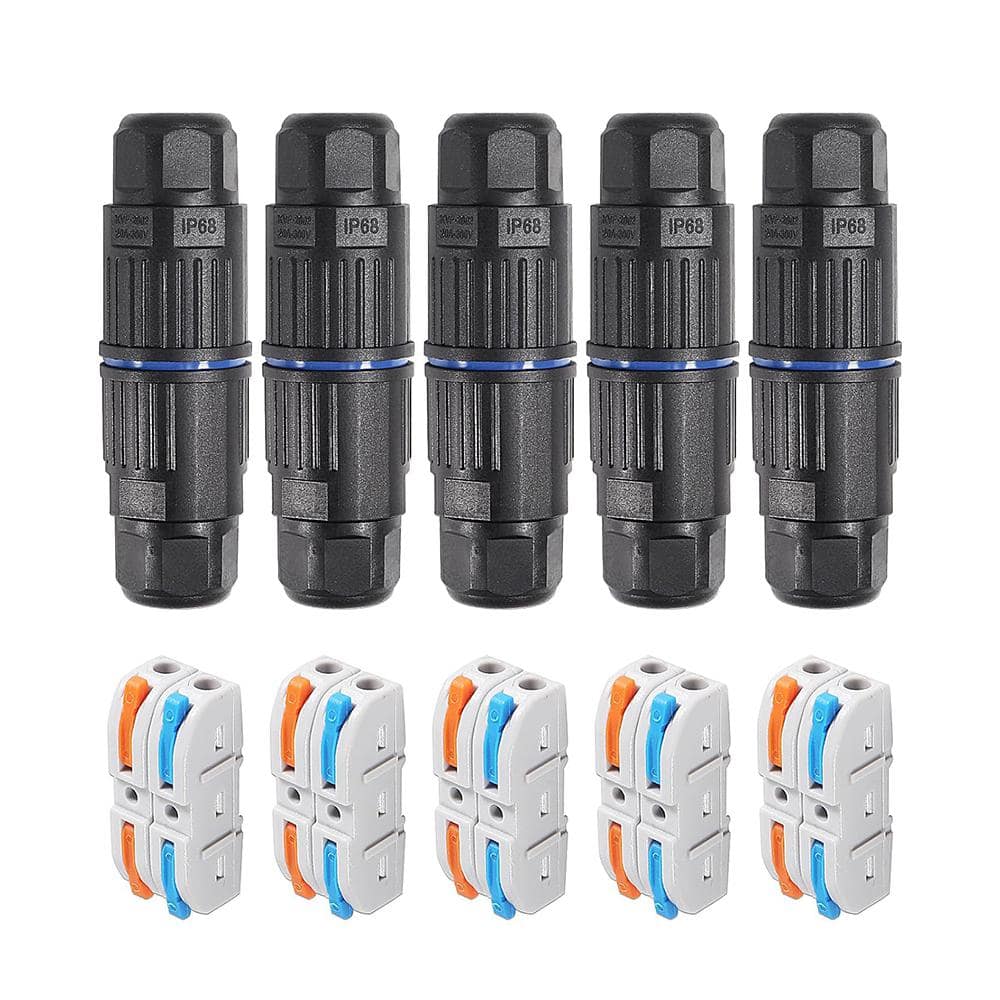 5-Piece Outdoor Electrical Junction Box Cable Connector Locknut with Replac