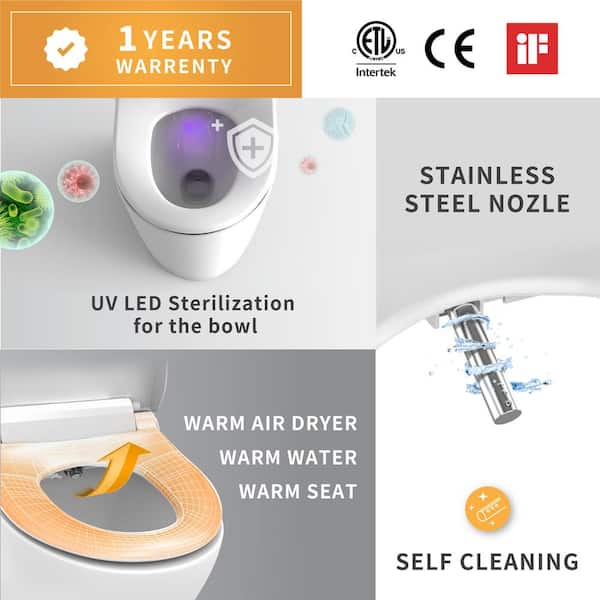 VOVO VB4000SE WATERJET White LED Nightlight Bidet Seat Eco Friendly Power Save VOVO VB4000SE WATERJET White LED Nightlight Bidet Seat Eco Friendly Power Save