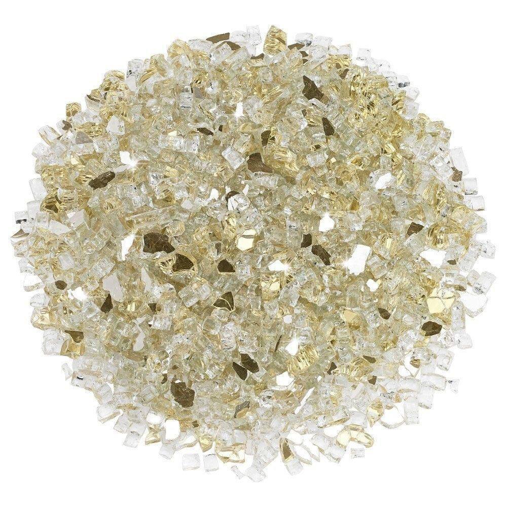 Gold Reflective Fire Pit Glass, 1/4" 10 lbs