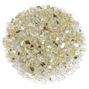 1/4 in. Gold Reflective Fire Glass 10 lbs. Bag