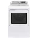7.4 cu. ft. 240-Volt White Electric Vented Dryer with Sanitize Cycle, ENERGY STAR