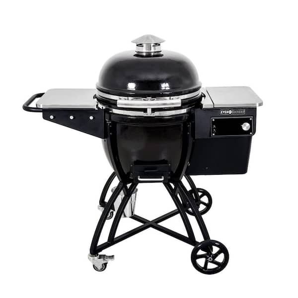 Even Embers Pellet Grill Kamado Smoker Ceramic with Bluetooth in Black  EGG1000AS - The Home Depot