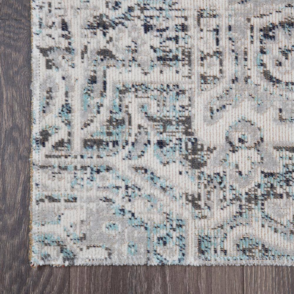 Sofia Medallion Navy Blue and Aqua Synthetic Indoor/Outdoor Rug, 7'9"x10'2"