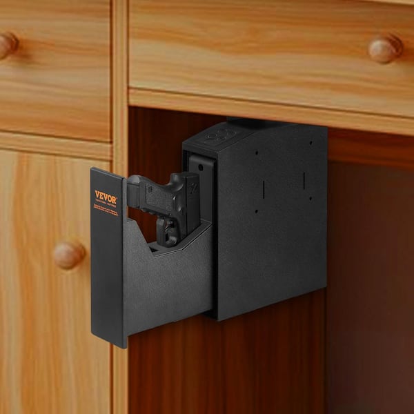 Mounted Gun Safe for Pistols, 12.59 in. Black backpack, Handgun Safe, Biometric Gun Safe with Three Quick Access Ways