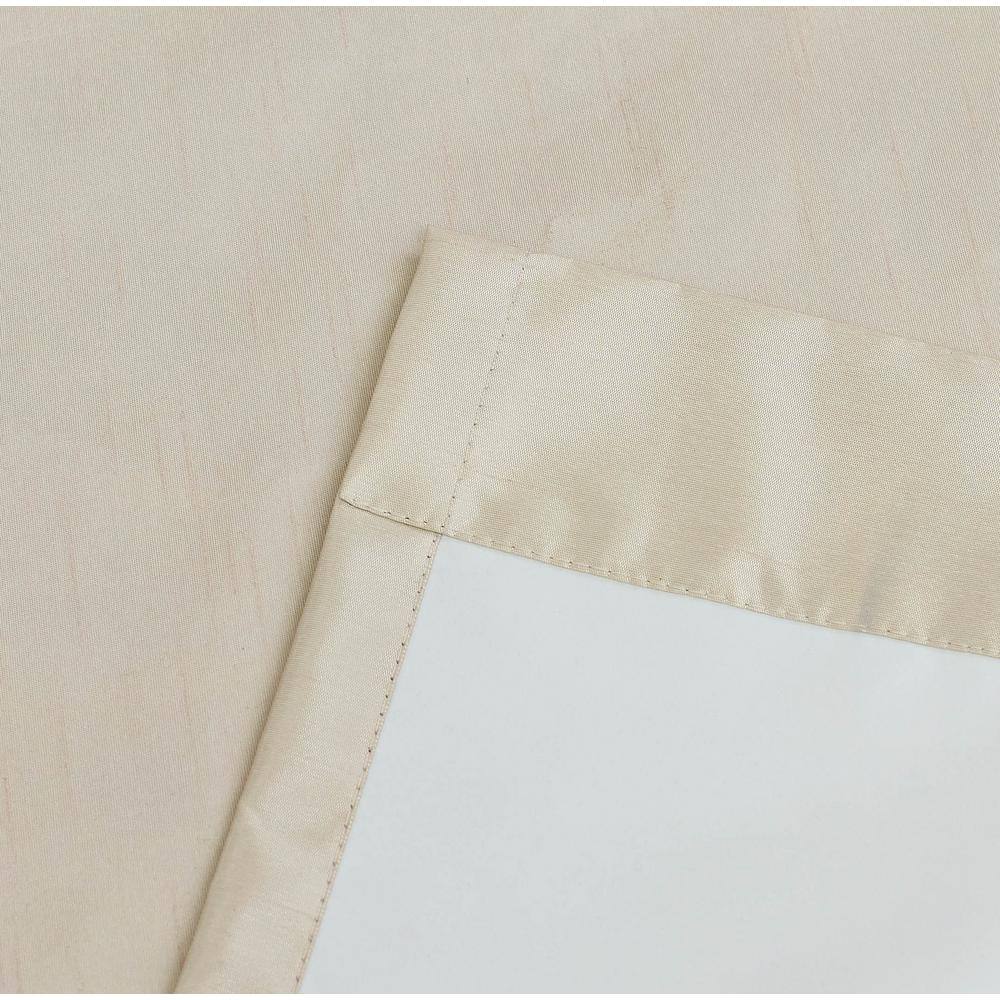 Wheat Faux Silk Blackout Grommet Curtain Panel 95"