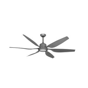 Titan II Wi-Fi 66 in. LED Light Indoor/Outdoor Brushed Nickel Smart Ceiling Fan and with Remote Control