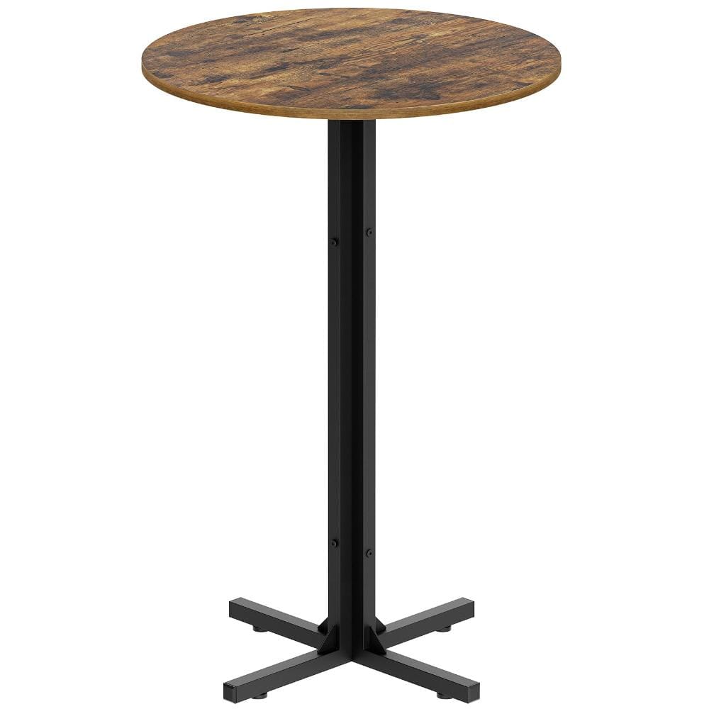 35.4 in. Brown Round Bar Table, Counter Height Pub Table, Bar Height Cocktail Table, Versatile Use, Easy Cleaning price history on PriceWatchPro
