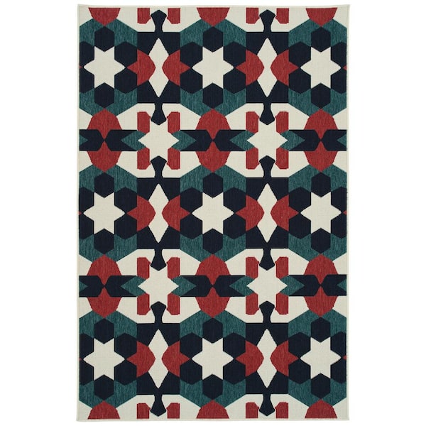 Pianta Collection Multi 2'2" x 7'10" Residential Indoor-Outdoor Runner