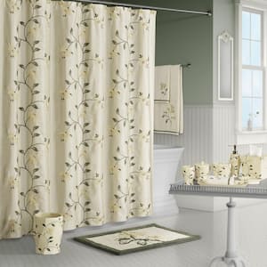 Penny Cream Polyester Shower Curtain