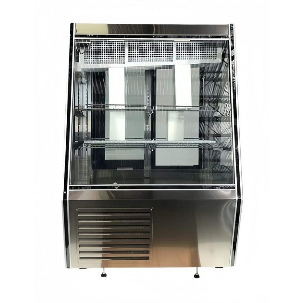 36  in. 16.5 cu. ft. Commercial Seafood and Raw Meat Refrigerated Display Case, NSF Certified, Stainless Steel