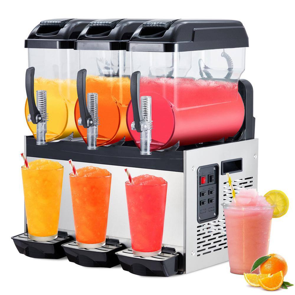 Garvee 860W Commercial Slushy Machine 12L x3 Triple Bowl Frozen Drink