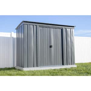 Classic 8 ft. W x 4 ft. D Charcoal Metal Shed 28 sq. ft.