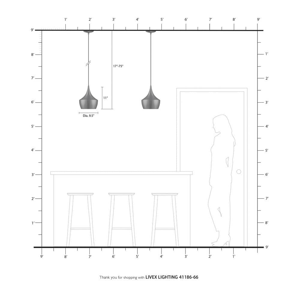 Mini Brushed Aluminum 1-Light Pendant for Indoor/Outdoor