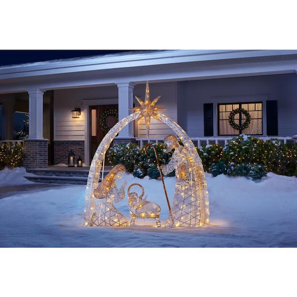 5.5 ft led nativity scene by home accents holiday