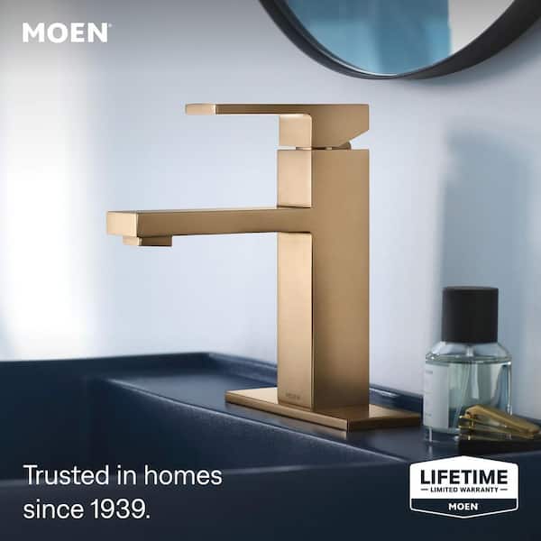 Revyl Single Hole Single Handle Bathroom Faucet in Bronzed Gold