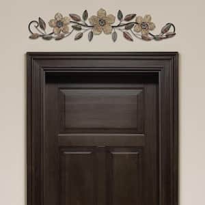 Floral Patterned Wood Over the Door Wall Decor