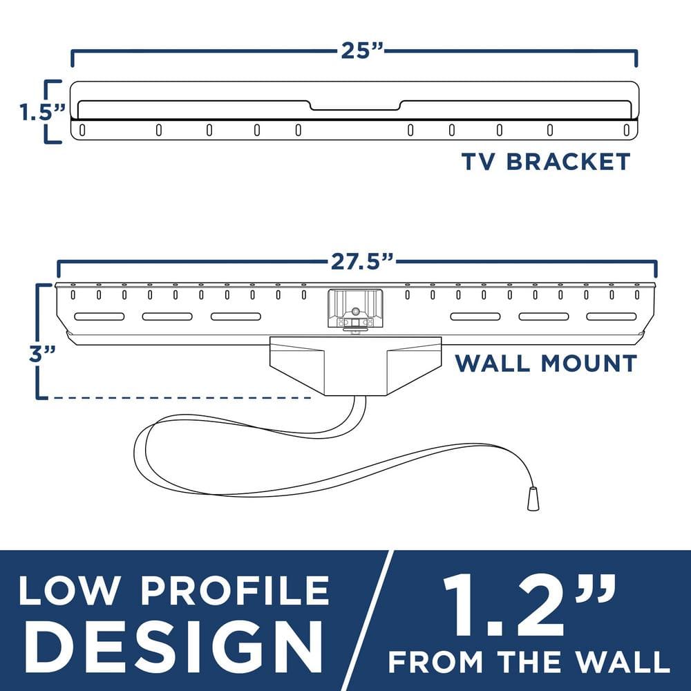 Mount-It! No Stud TV Wall Mount, Low-Profile Tilting Hanger Mount for No Drill Dry Wall Installation