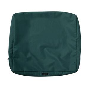 Ravenna 21 in. W x 20 in. H x 4 in. D Patio Back Cushion Slip Cover in Mallard Green