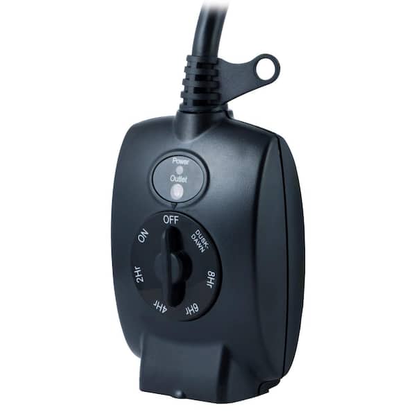 2-Way Outdoor Remote Control Outlet with Countdown Timer