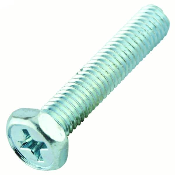 Everbilt 1/4 in.-20 x 1-1/2 in. Phillips Hex Zinc Plated Machine Screw (10-Pack)