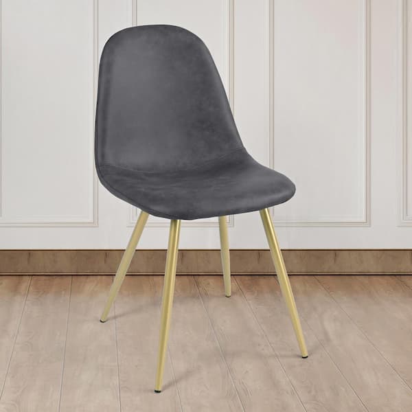 Charcoal velvet dining online chairs