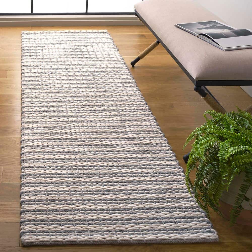 Vermont 2 ft. x 8 ft. Silver/Ivory Minimalist Linear Stripe Runner Rug price history on PriceWatchPro