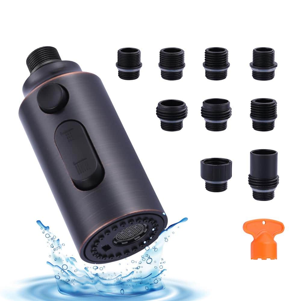 3-Function Pull Down Kitchen Faucet Spray Head Nozzle Replacement with 9-Adapters Kit in Oil Rubbed Bronze price history on PriceWatchPro