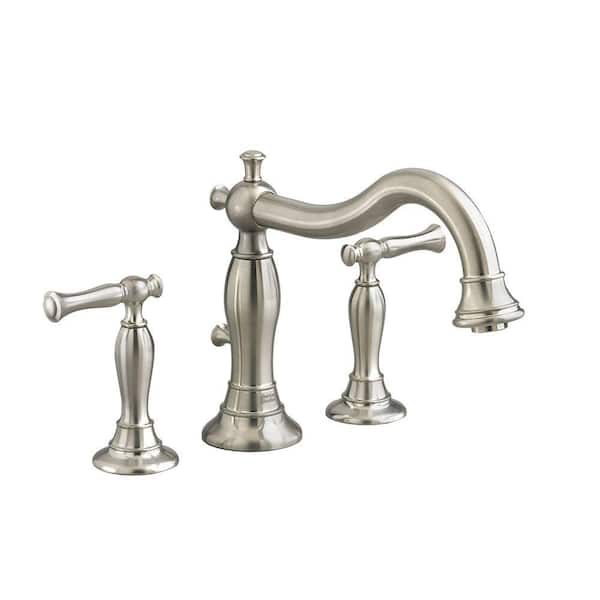 American Standard Quentin 2-Handle Deck-Mount Roman Tub Faucet with Less Handshower in Brushed Nickel