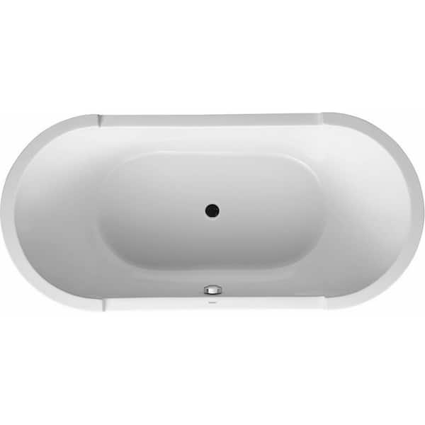 Duravit Starck 74.75 in. Acrylic Flatbottom Bathtub in White