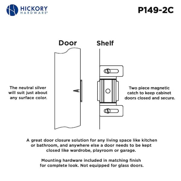 Catches Collection1-7/8 in. C/C Cabinet Door Catch Cadmium