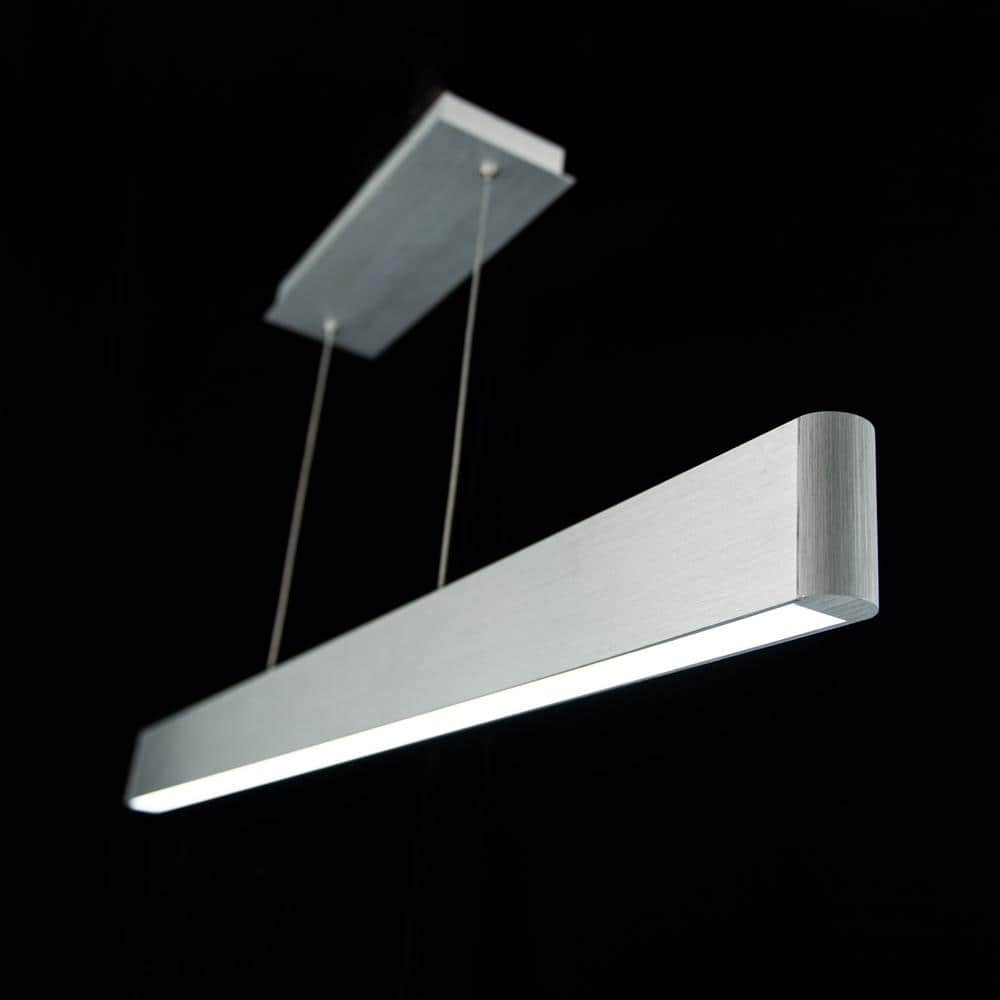 Volo Brushed Aluminum LED Pendant Light with Adjustable Height