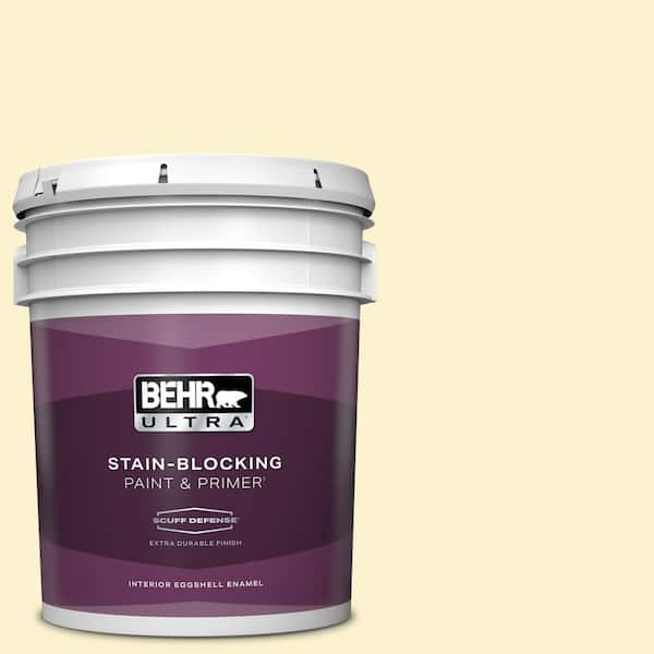 BEHR ULTRA 5 gal. #P280-1 Summer Bliss Extra Durable Eggshell Enamel Interior Paint & Primer