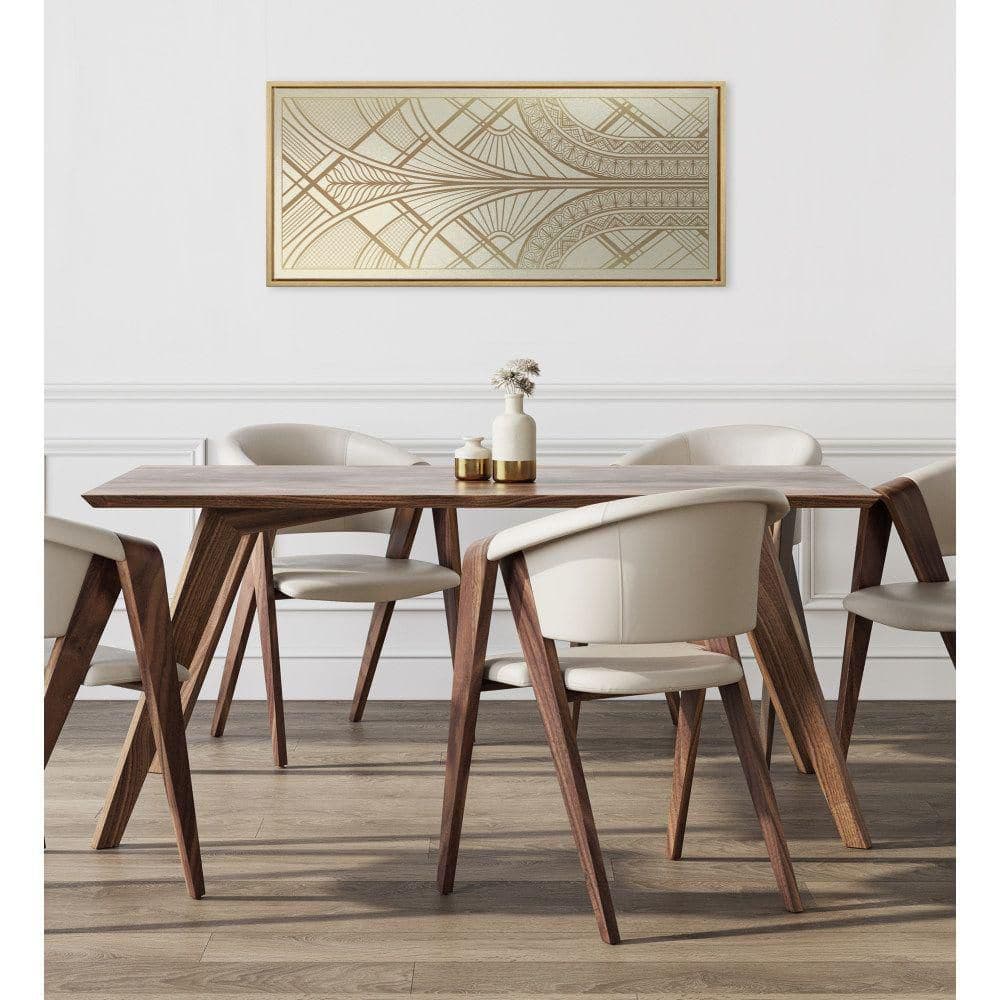 Sylvie 18"x40" Gold Framed Abstract Canvas Wall Art