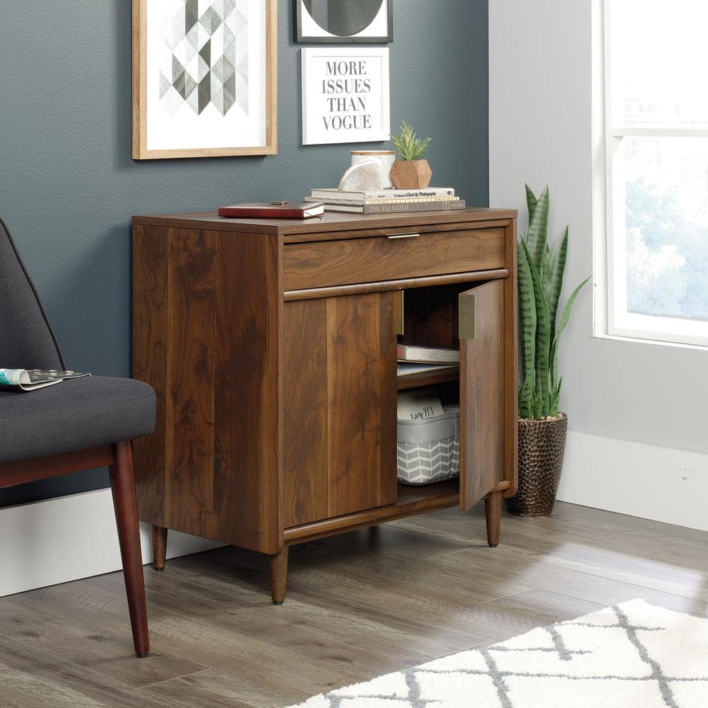 Grand Walnut 30" Tall Storage Cabinet with Shelves