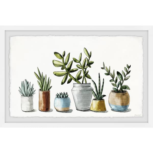 Unbranded "Ornamental Succulents" by Marmont Hill Framed Nature Art Print 12 in. x 18 in.
