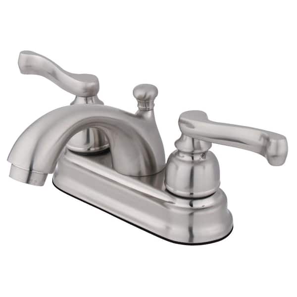 Kingston Brass Royale 4 in. Centerset 2-Handle Bathroom Faucet in Brushed Nickel